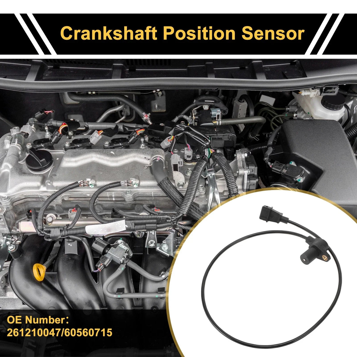 1 Pc Crankshaft Position Sensor No. 261210047/60560715 for Kia Shuma (1996–2001)