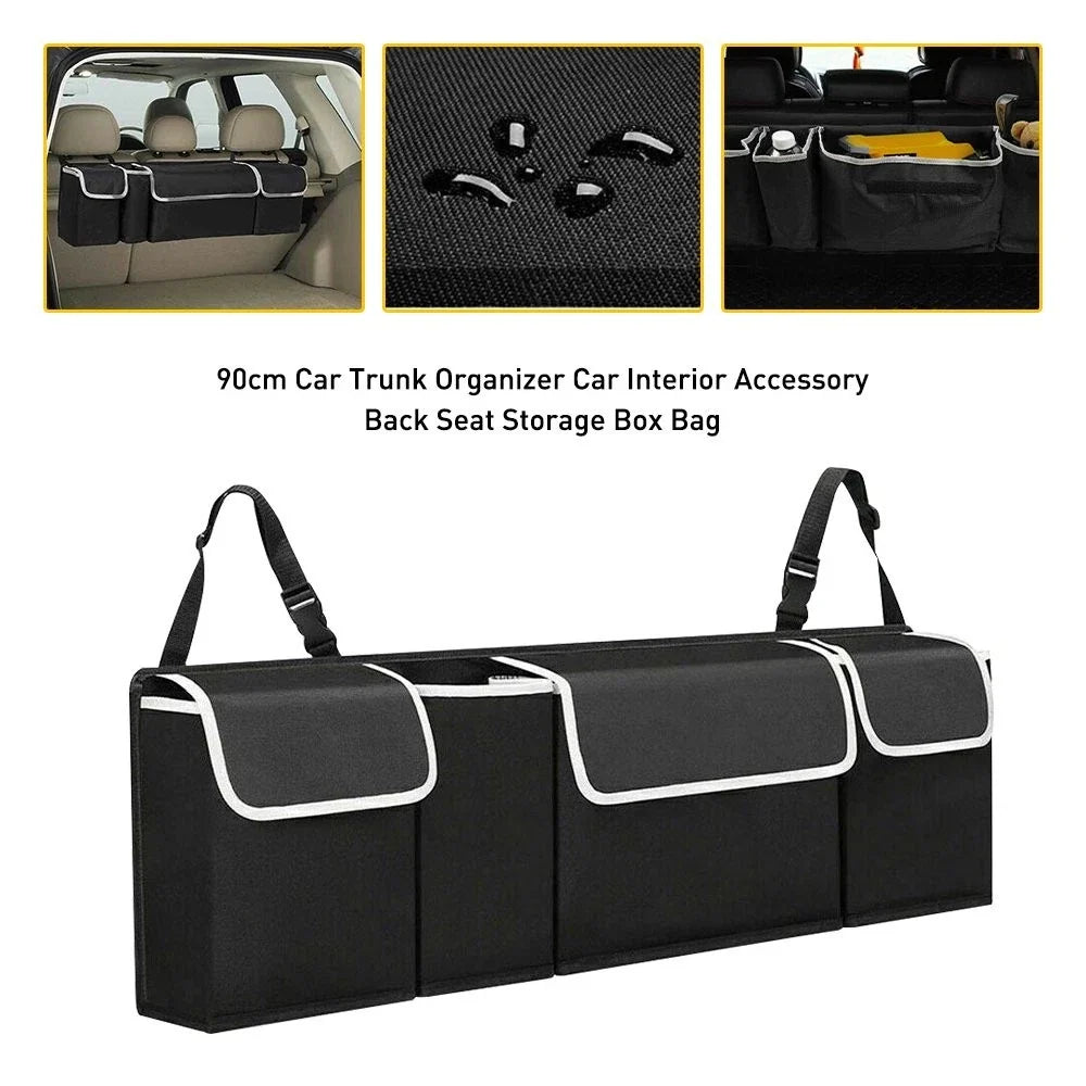 Car Trunk Organizer - Folding, Collapsible with Velcro for SUV/Truck