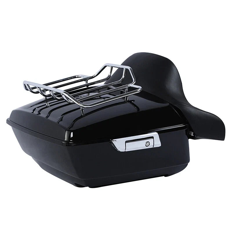 Black Backrest Rack for Harley 2008-2016 Fatboy FLSTF