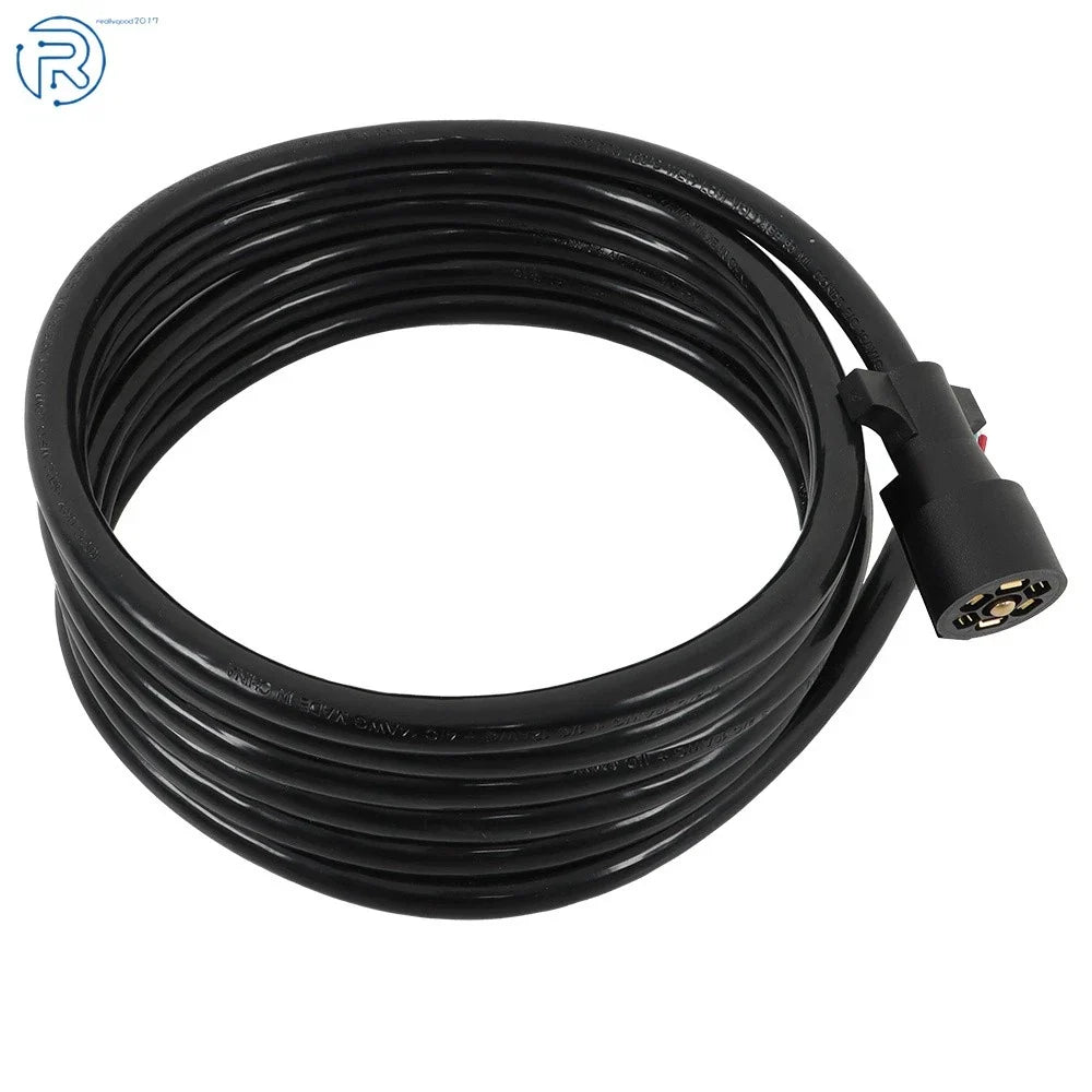 7-Way 7-Pin Trailer Light Plug Connector Wire Harness 16FT