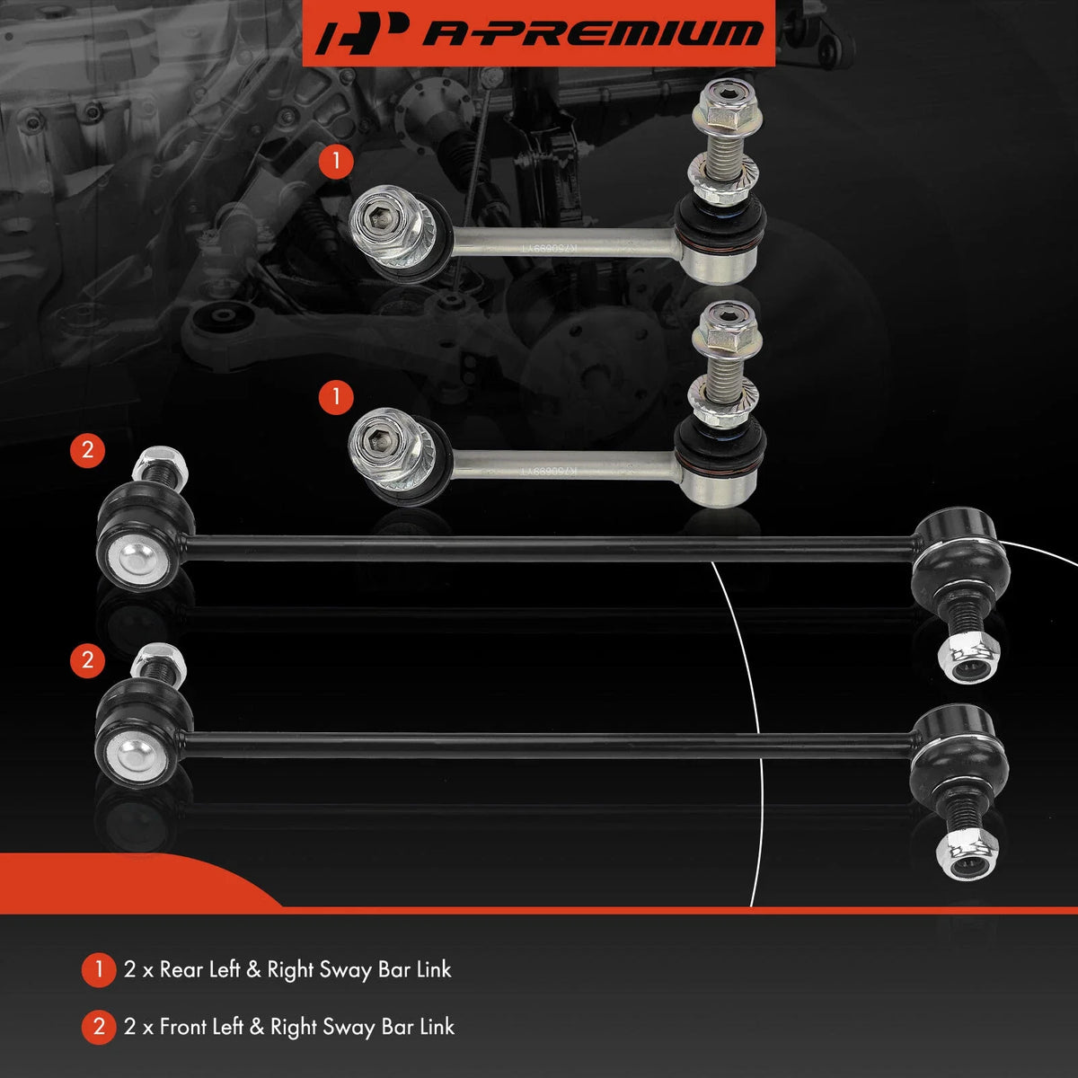 4-Piece Sway Bar Links for Nissan Pathfinder Murano 2015-2019