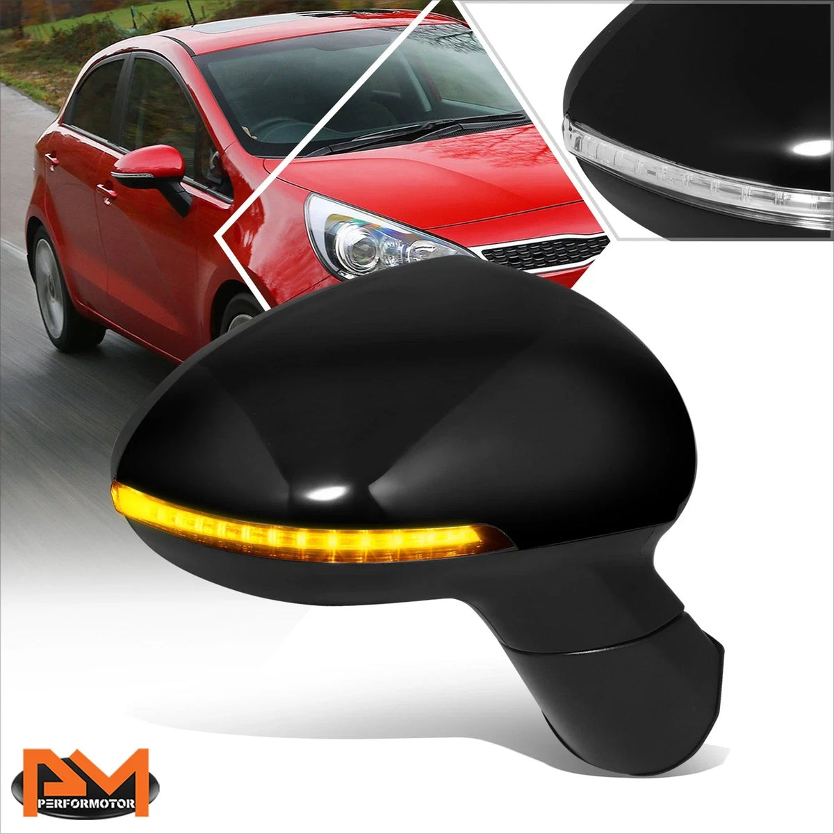 Heated Power Side Mirror with Turn Signal for Kia Rio (2014-2017)