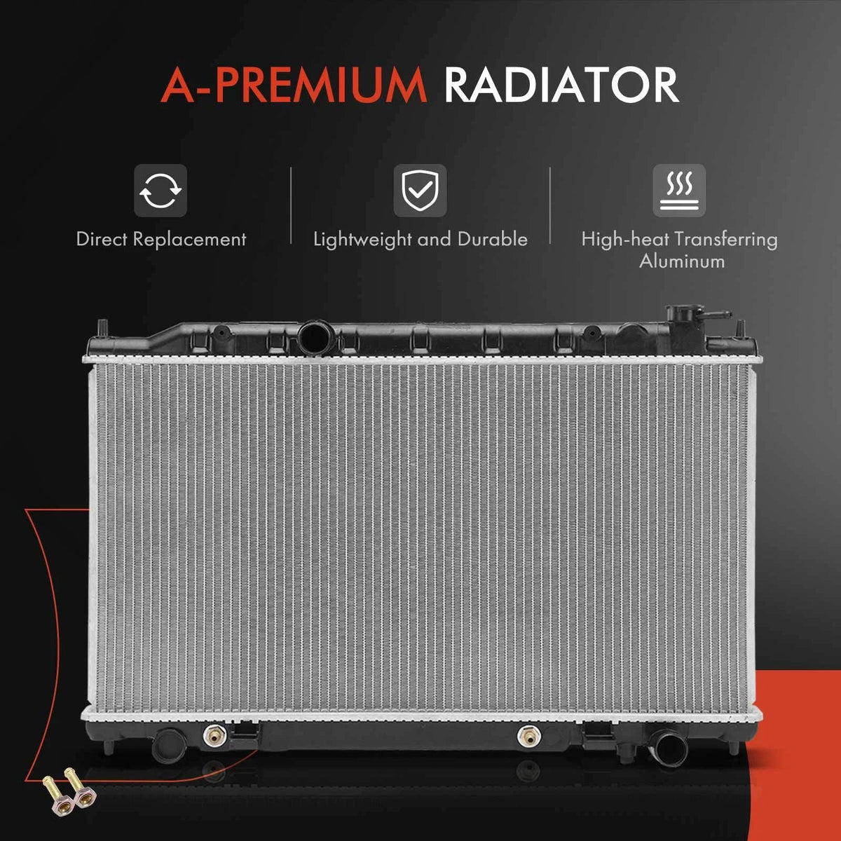 Radiator with AC Condenser & Cooling Fan for Nissan Maxima 2004-2006