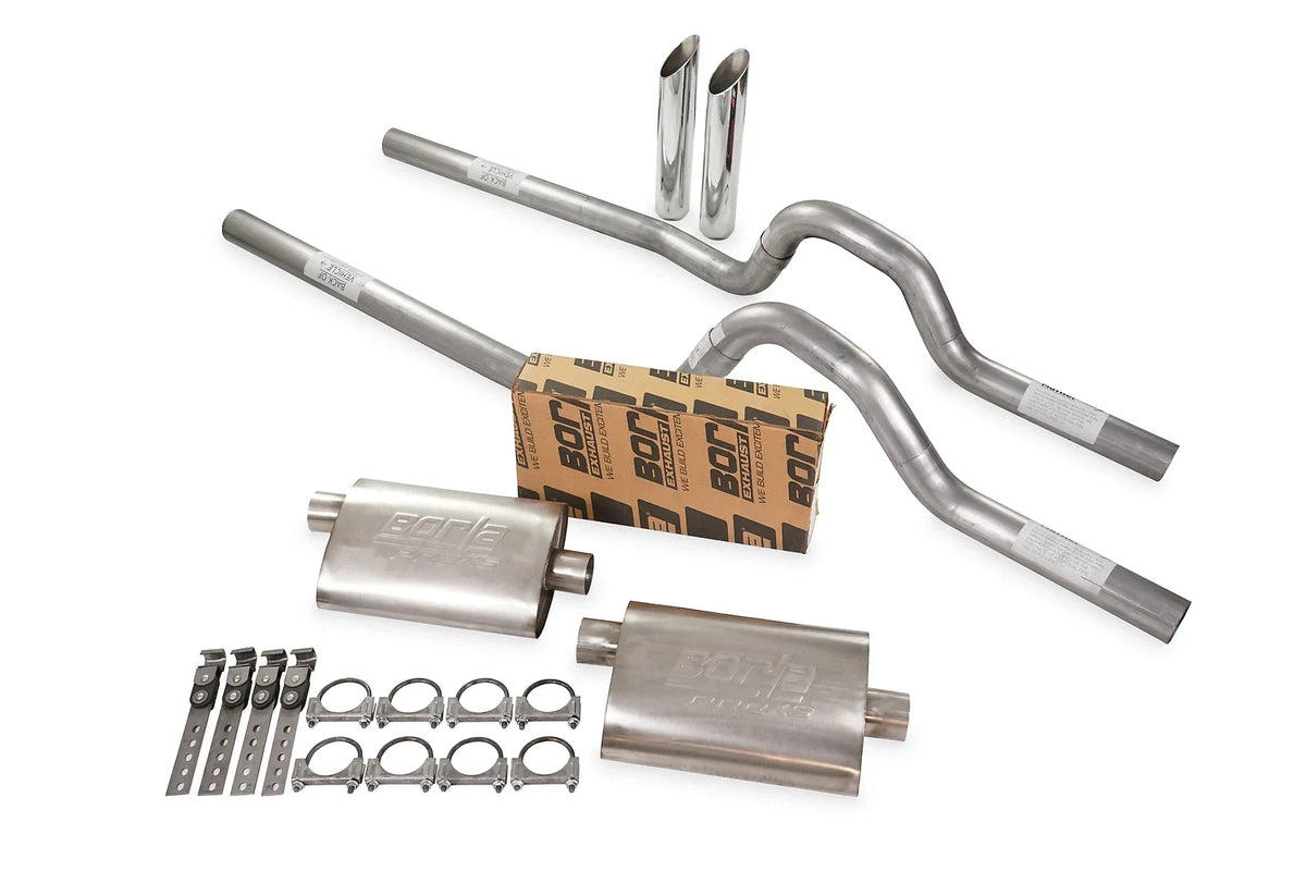 Dual Exhaust System 2.5" - Borla Pro XS for GM C/K 10 1/2 Ton 1981-1987