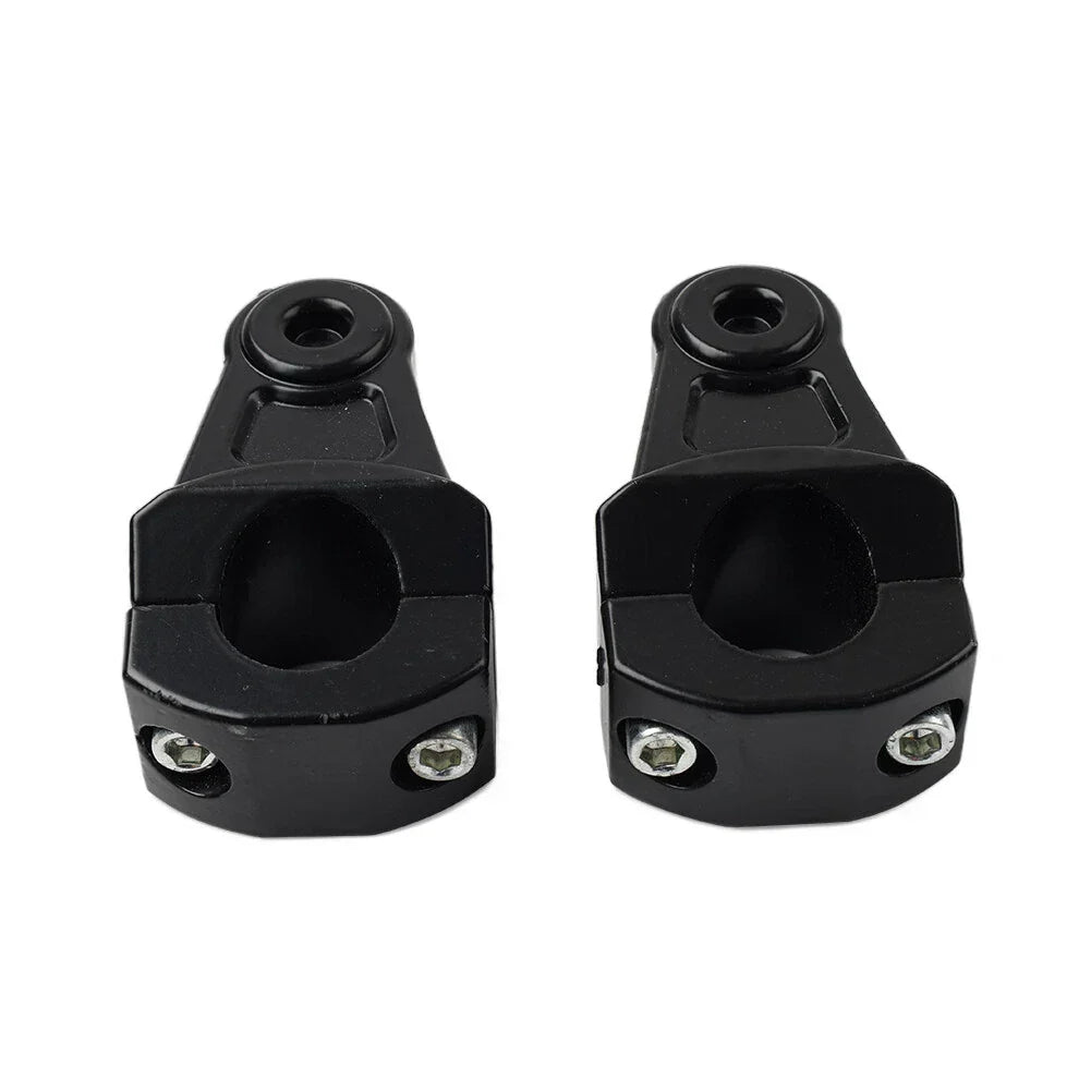 Motorcycle Handlebar Mount Clamps for Fat Bars 7/8" to 1-1/8" Black