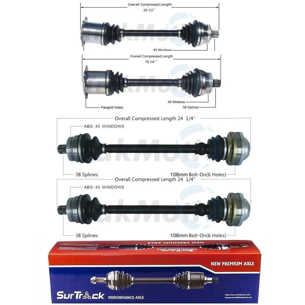 CV Axle Shaft Kit for Audi (Front & Rear)