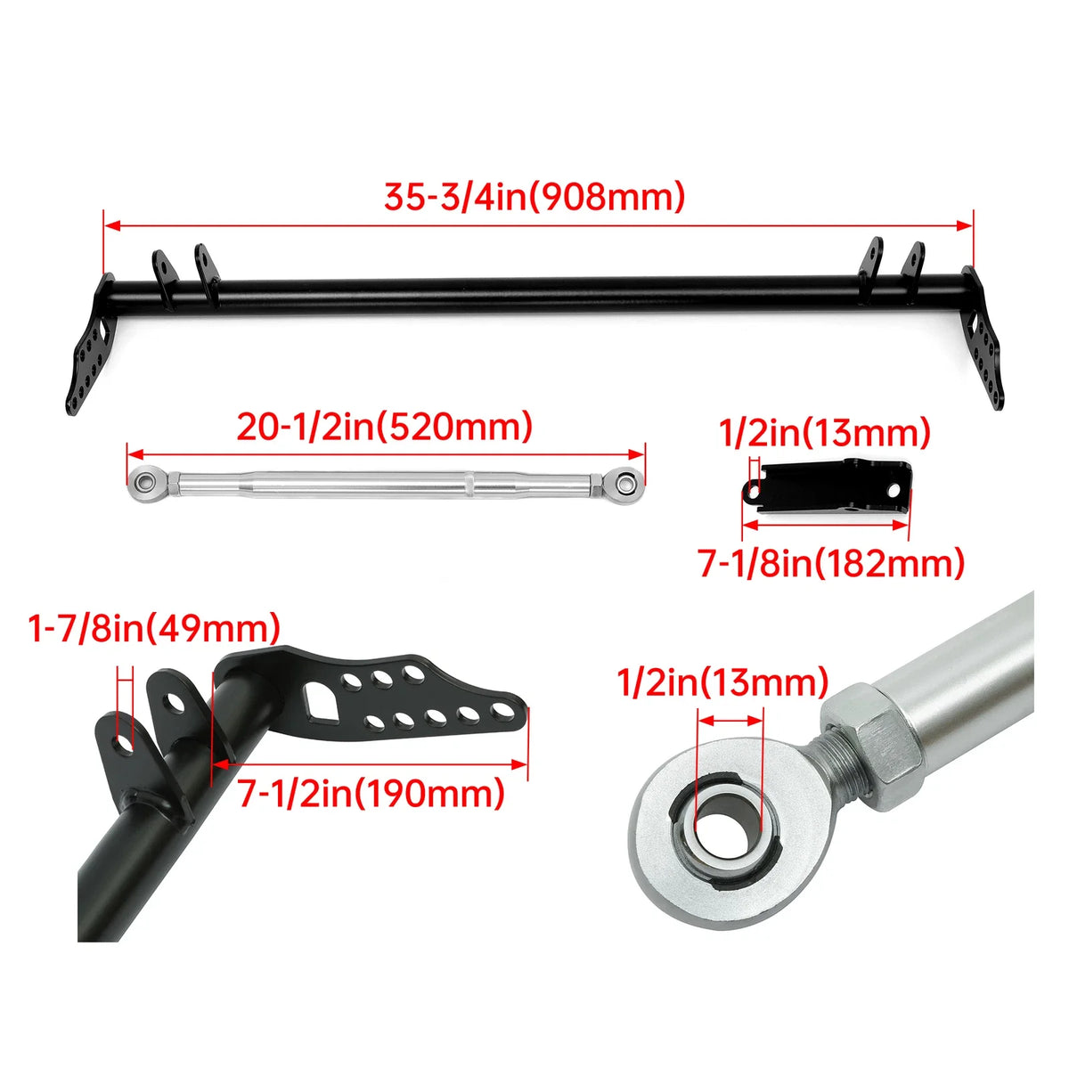 Front Traction Bar for Honda Civic Del Sol EK EG EH EJ (1992–2000) Acura Integra