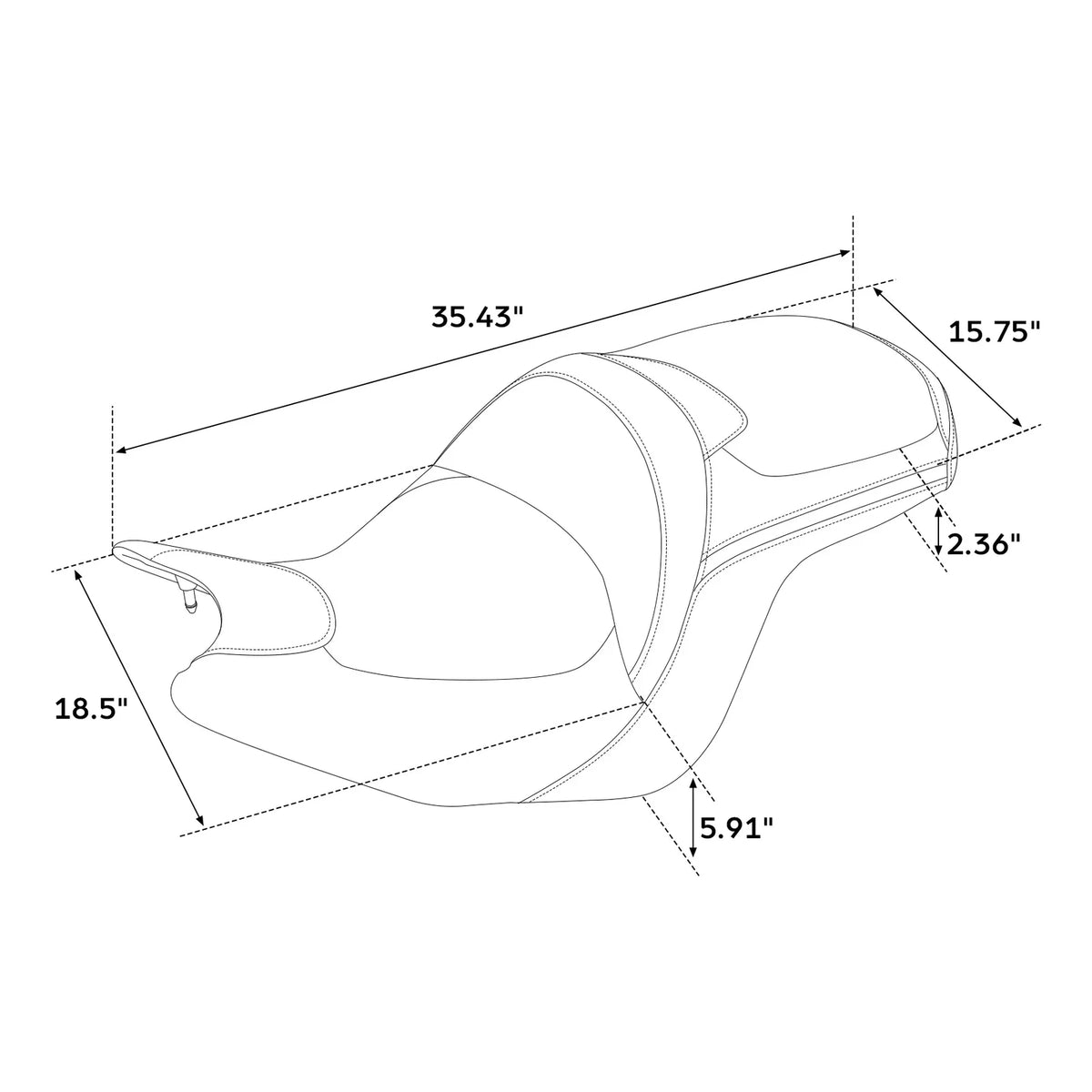 Heated Rider & Passenger Seat for Honda Goldwing 1800 GL1800 (2018–2023)