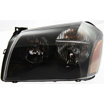 Headlight Set for Dodge Magnum (2005–2007) 2Pc Black Housing