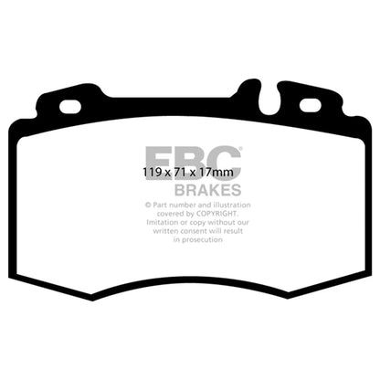EBC DP51363NDX Brake Pad Set 2-Wheel Front for Mercedes E Class SLK SL S CL C (–)