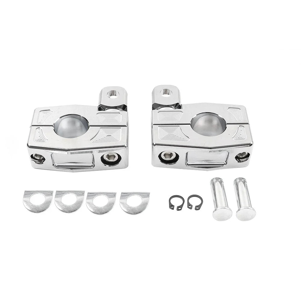 Crash Bar Mount Foot Peg Bracket for Harley (25MM, Chrome)