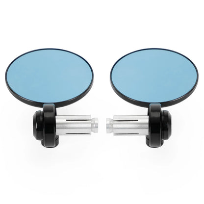 7/8"-1" Handlebar Round Bar End Mirrors - Pair for Universal Fit