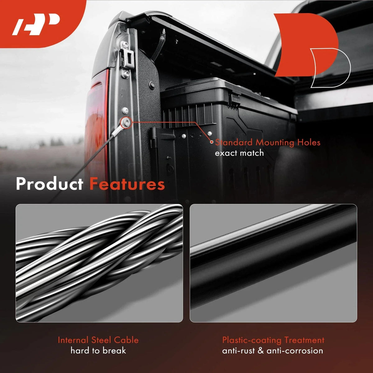 Tailgate Cable for Ford Ranger (2019 to 2023)