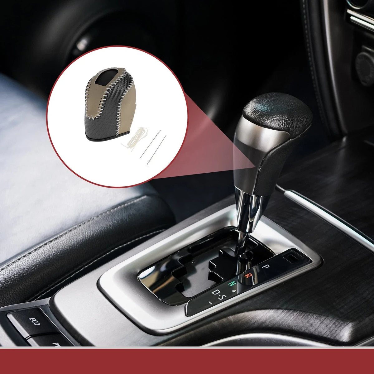 1 Pc Gear Shift Knob Cover for Volkswagen Taos (2022–2023) Black Beige