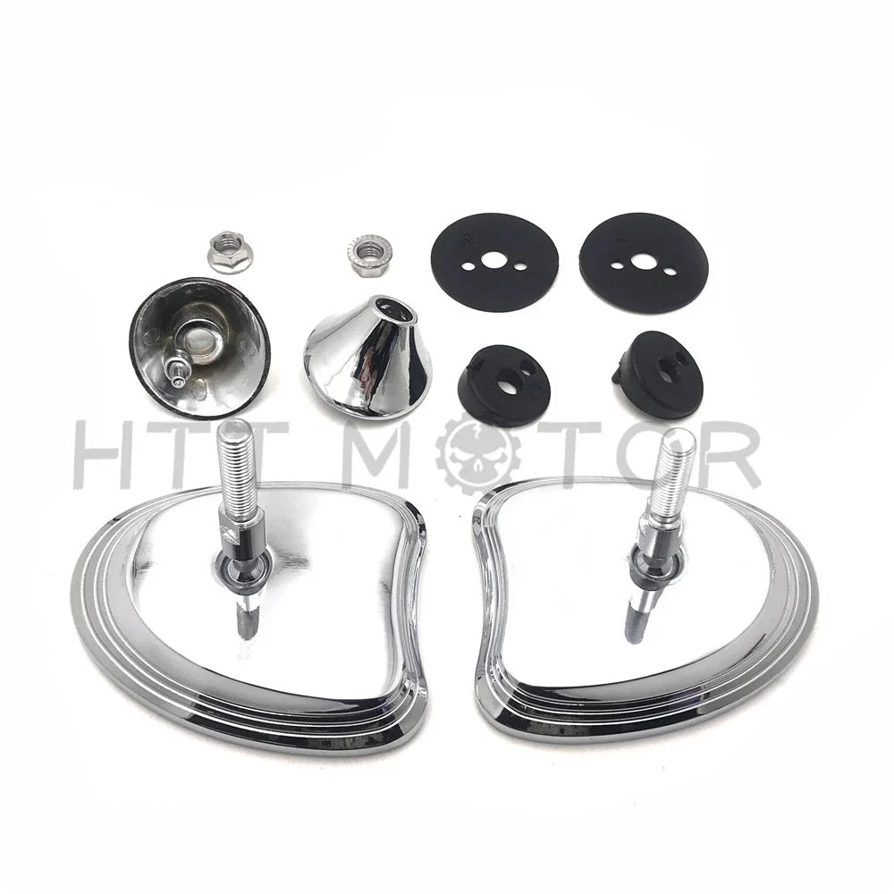 Chrome Inner Fairing Mount Side Rear Mirrors for Harley Street Glide (2014–2017)