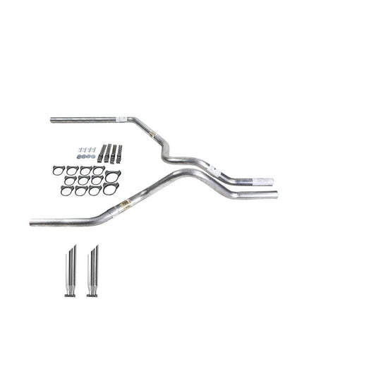 Dual Exhaust Pipe 2.5" for Silverado 1999–2006 No Muffler SC Tip
