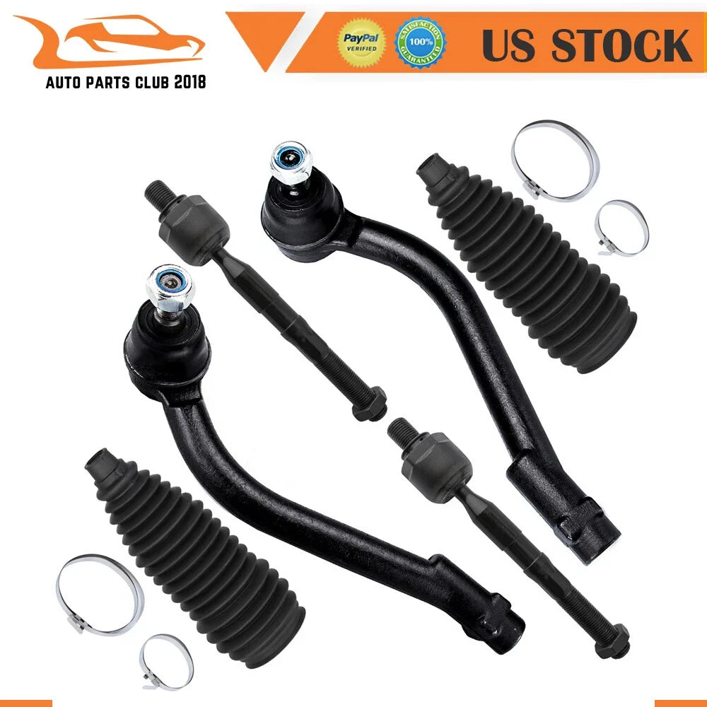 Set of 6 Front Tie Rod Ends for Kia Sorento (2011–2013)