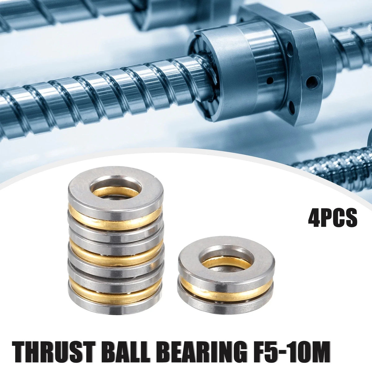 4X Thrust Ball Bearing 5x10x4mm for Car (F5-10M)