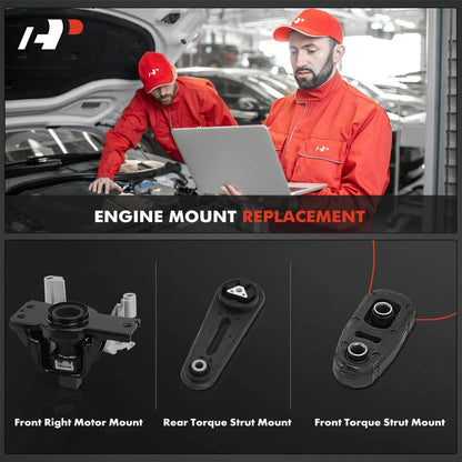 Set of 3 Engine Motor & Transmission Mounts for Nissan Sentra 2000-2012