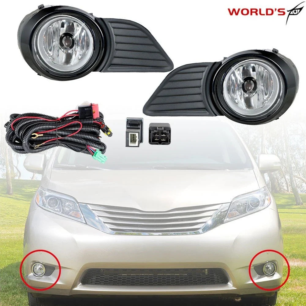Pair Fog Lights for Toyota Sienna (2011–2017)