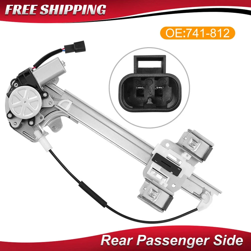 2000-2005 Buick LeSabre Rear Passenger Side Power Window Regulator & Motor