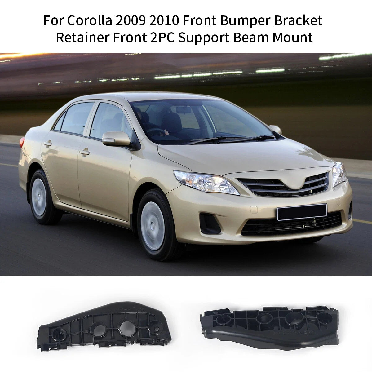 Bumper Bracket for Toyota Corolla (2009–2010) Front Driver & Passenger Side