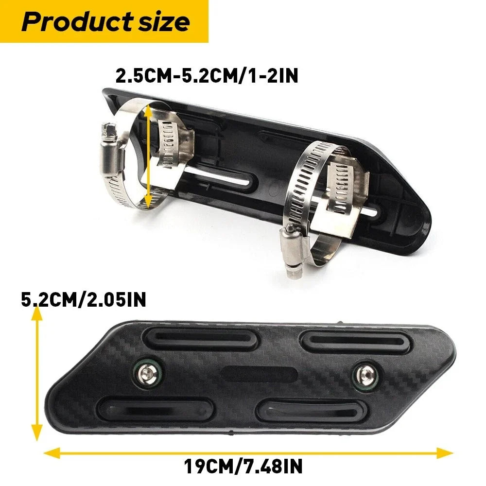 Motorcycle K Aluminum Exhaust Pipe Heat Shield Muffler Cover (Universal)