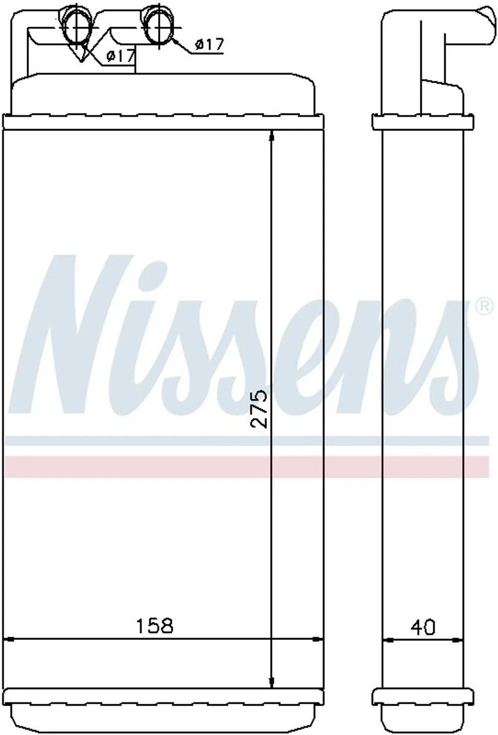 HVAC Heater Core for Nissens (70220)