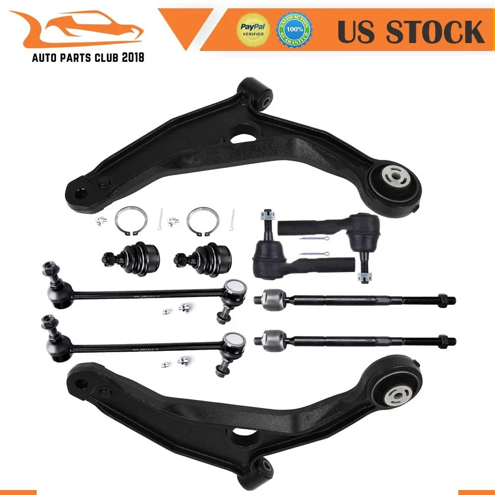Set of 10 Front Lower Control Arms & Ball Joints for Dodge Journey (2009–2015)