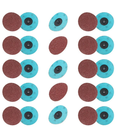 25PCS 3 Inch Aluminum Oxide Roll Lock Sanding Discs 36 Grit