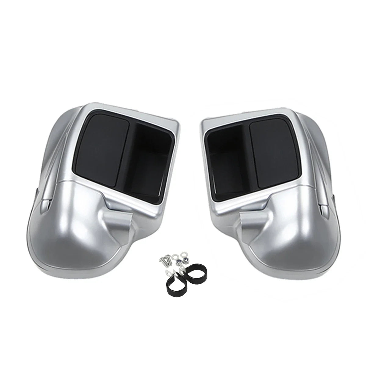 Lower Vented Fairing for Harley Electra Glide (2014–2025) Silver/Black Honeycomb Fade