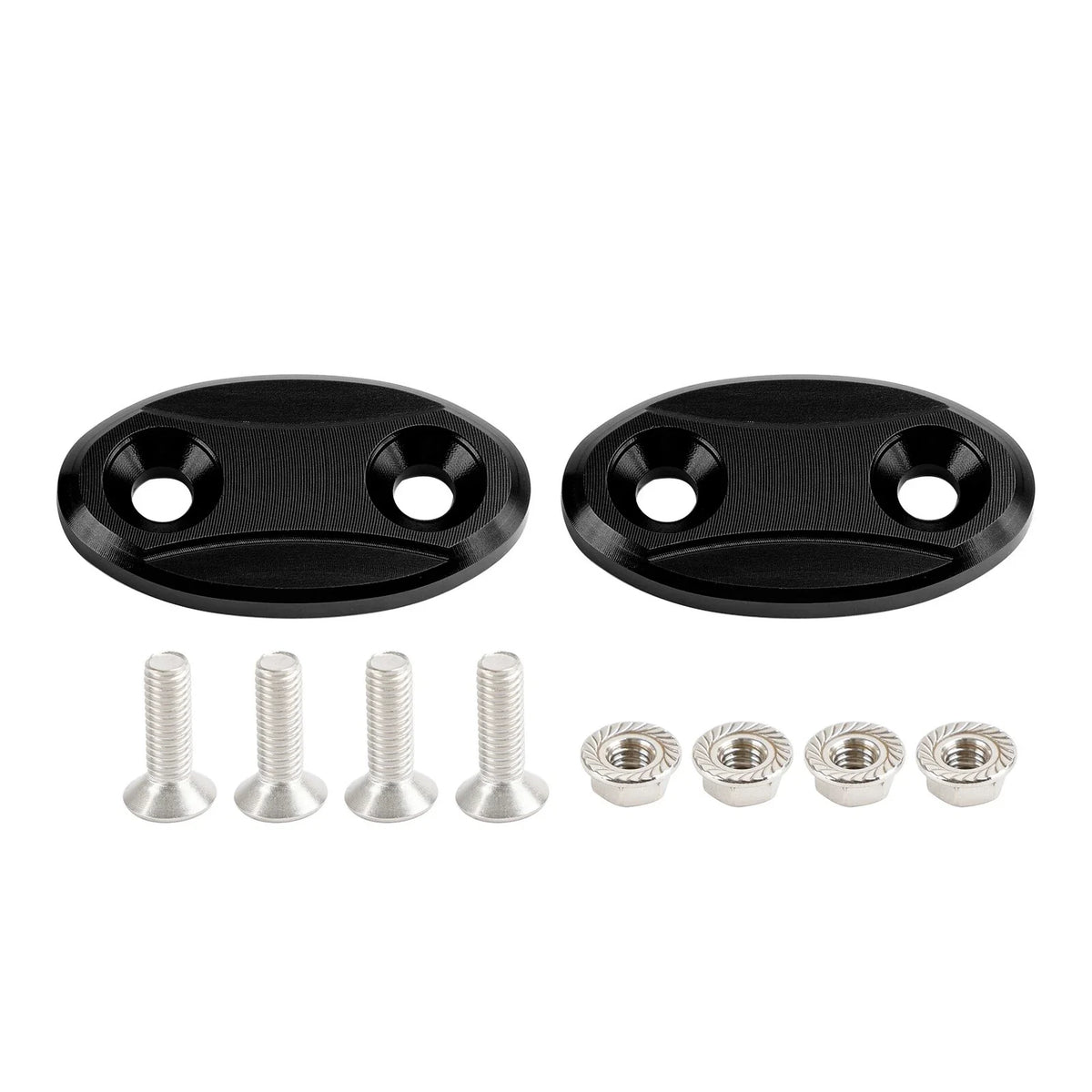 Mirror delete blanking block off plates for Kawasaki ZX-6R (2003–2004)