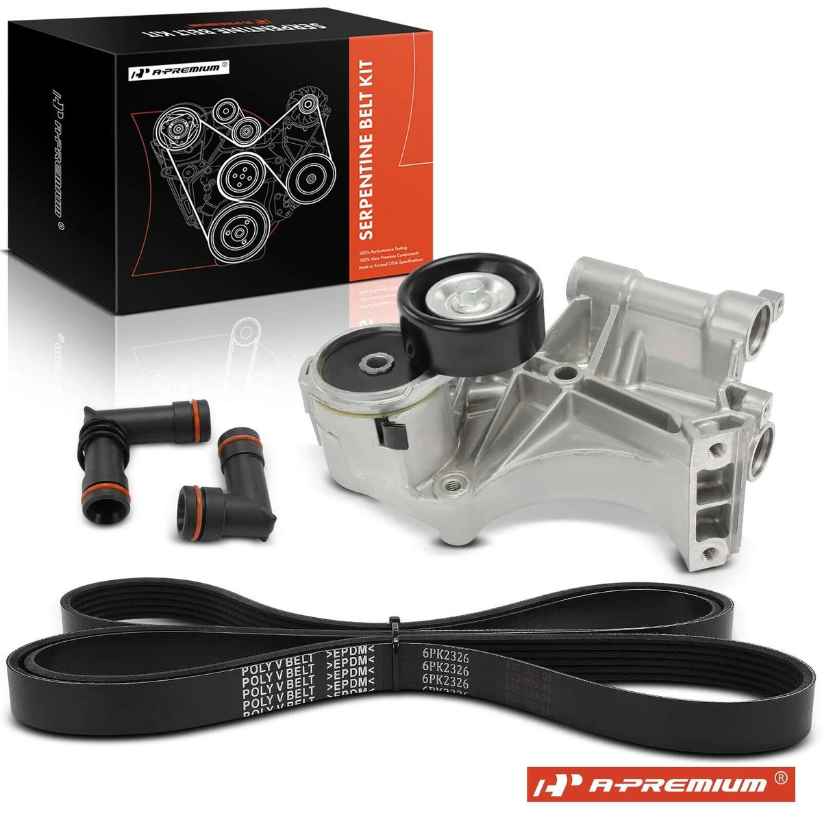 2X Serpentine Belt Drive Component Kit for Buick Lucerne (2006–2008)