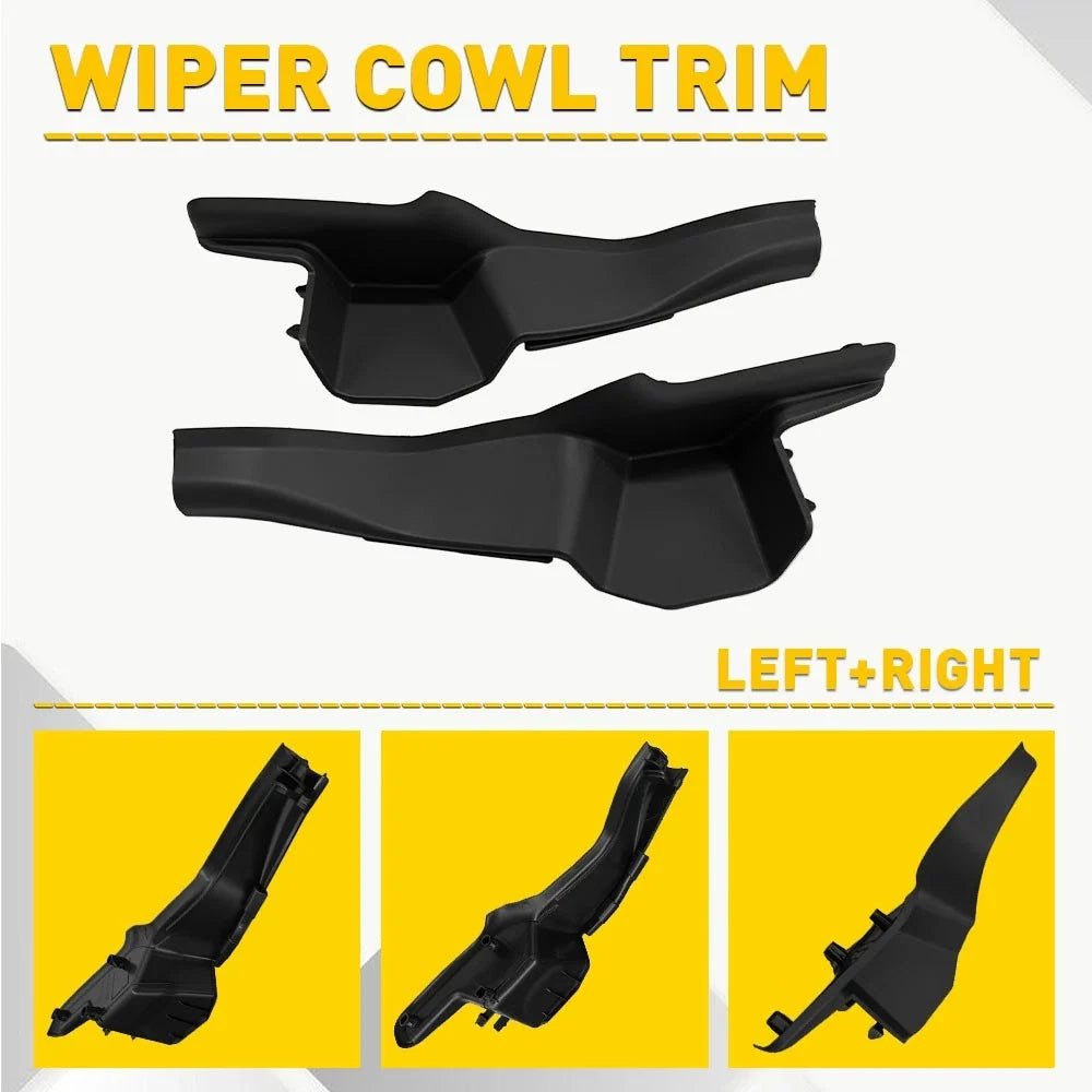 Pair of Windshield Wiper Cowl Trim Panels for 2017-2022 Honda CR-V