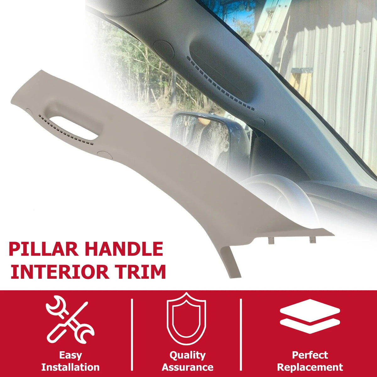 Left Pull Grab Handle A Pillar Trim for Dodge Ram (2002–2010)