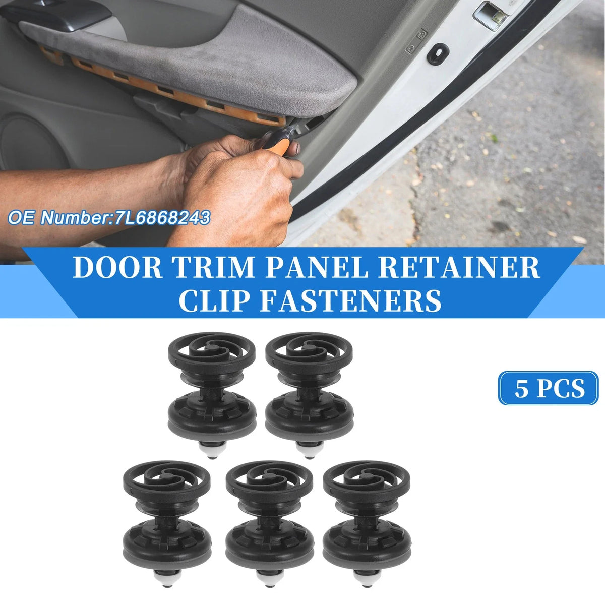 5 Pcs Door Panel Trim Retainer Clips for Audi A5 Quattro (2008–2023)