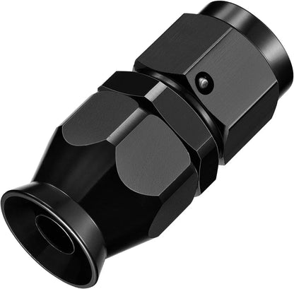 Black 10AN PTFE Straight Hose End Fitting for Fuel Line