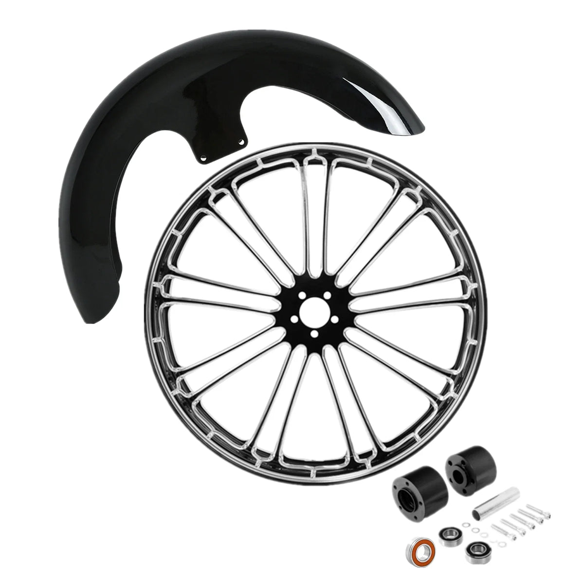 Front Wheel Rim 23" with Dual Disc Hub for Harley Road Glide 2008–Present