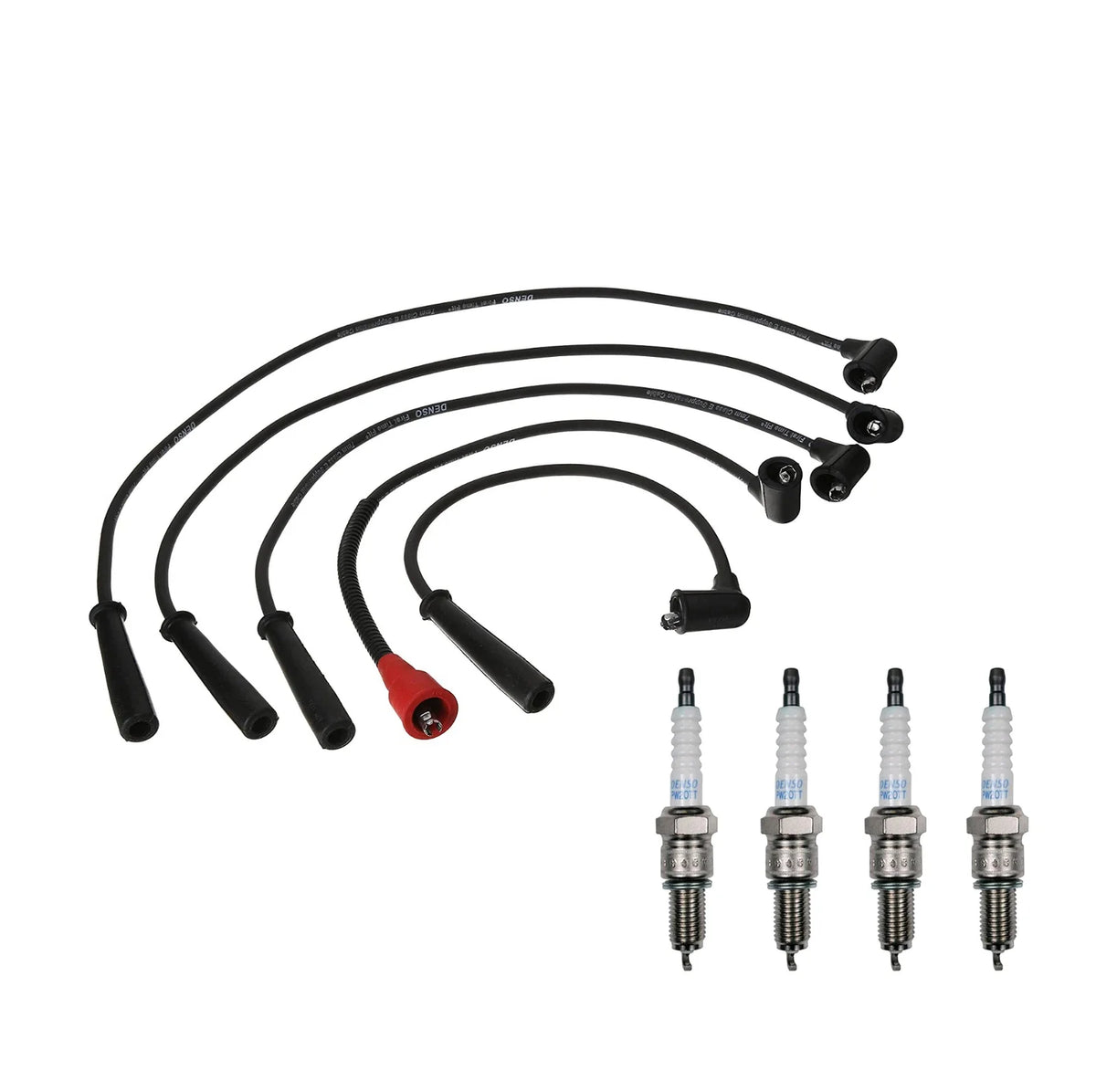 Denso Wire Set & 4 Platinum TT Spark Plugs for Mazda 2.2 L4