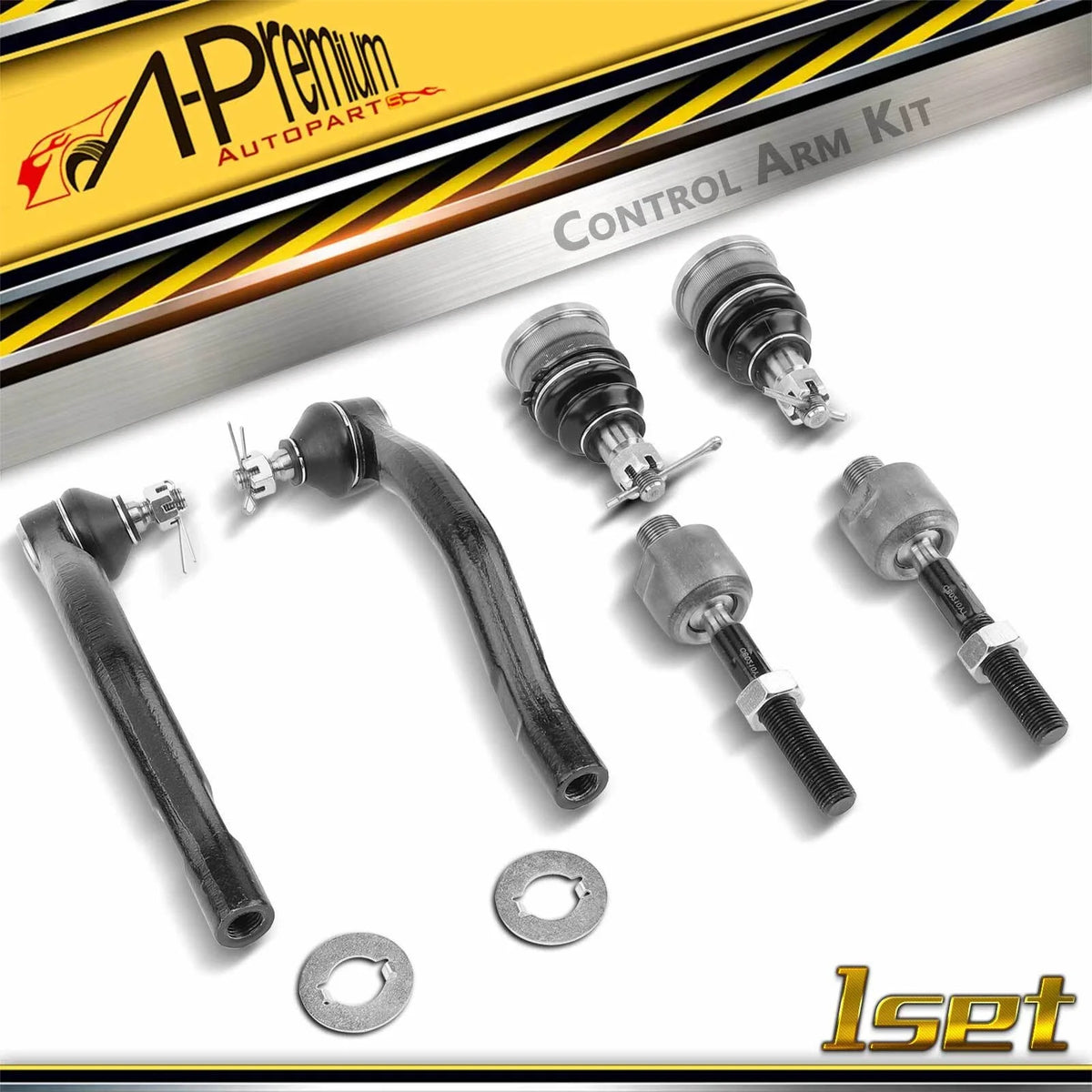 6X Inner & Outer Tie Rod End Ball Joint for Honda Accord (2003–2007)