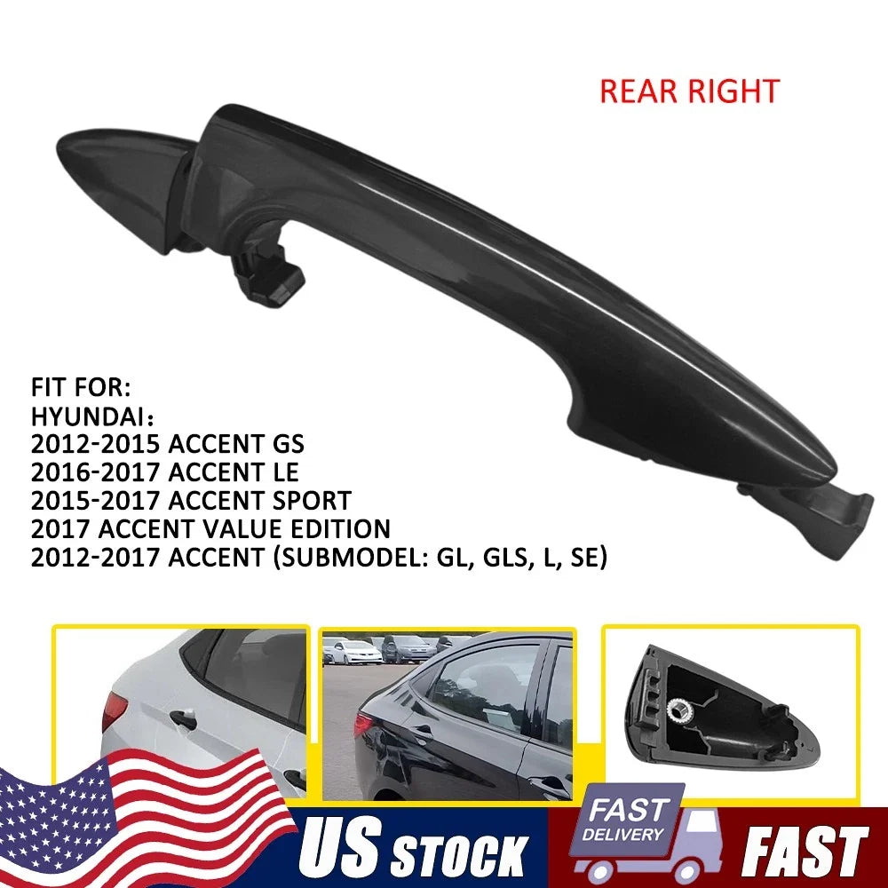 Rear Right Exterior Door Handle for Hyundai Accent (2012–2017)