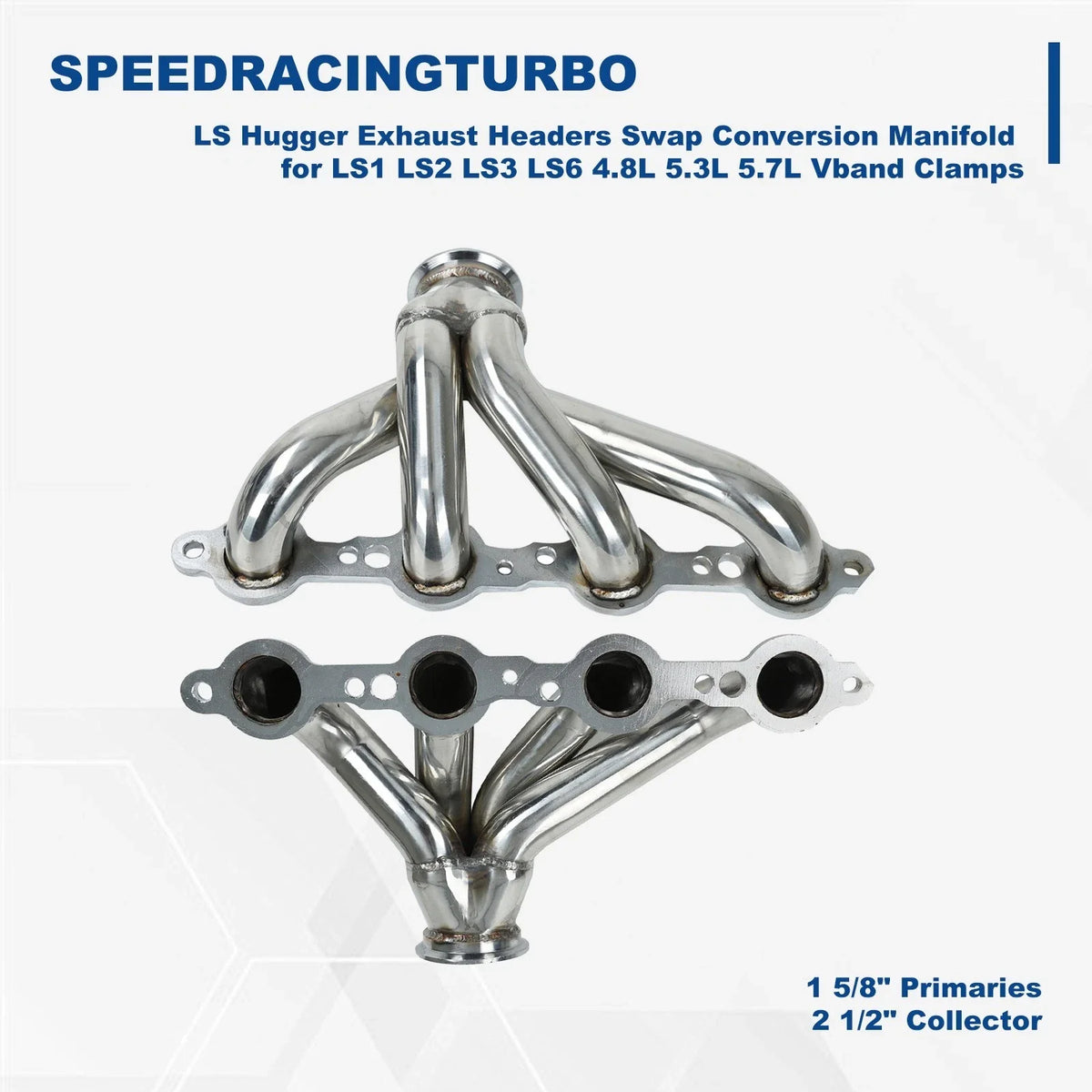 LS Hugger Exhaust Headers for LS1 LS2 LS3 LS6 4.8L 5.3L 5.7L (2000–2015)