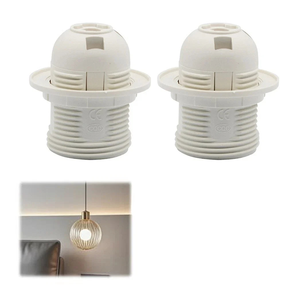 E27 Lamp Holders 2X with Internal Screw Terminals for Easy Installation
