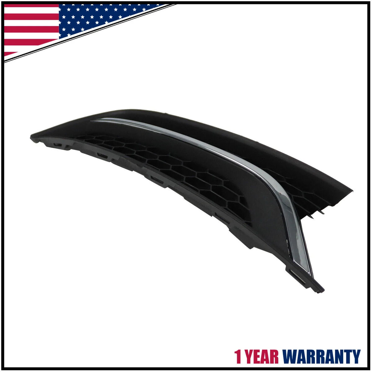 Chrome Trimmed Driver Side Fog Light Cover for VW Passat (2012-2015)