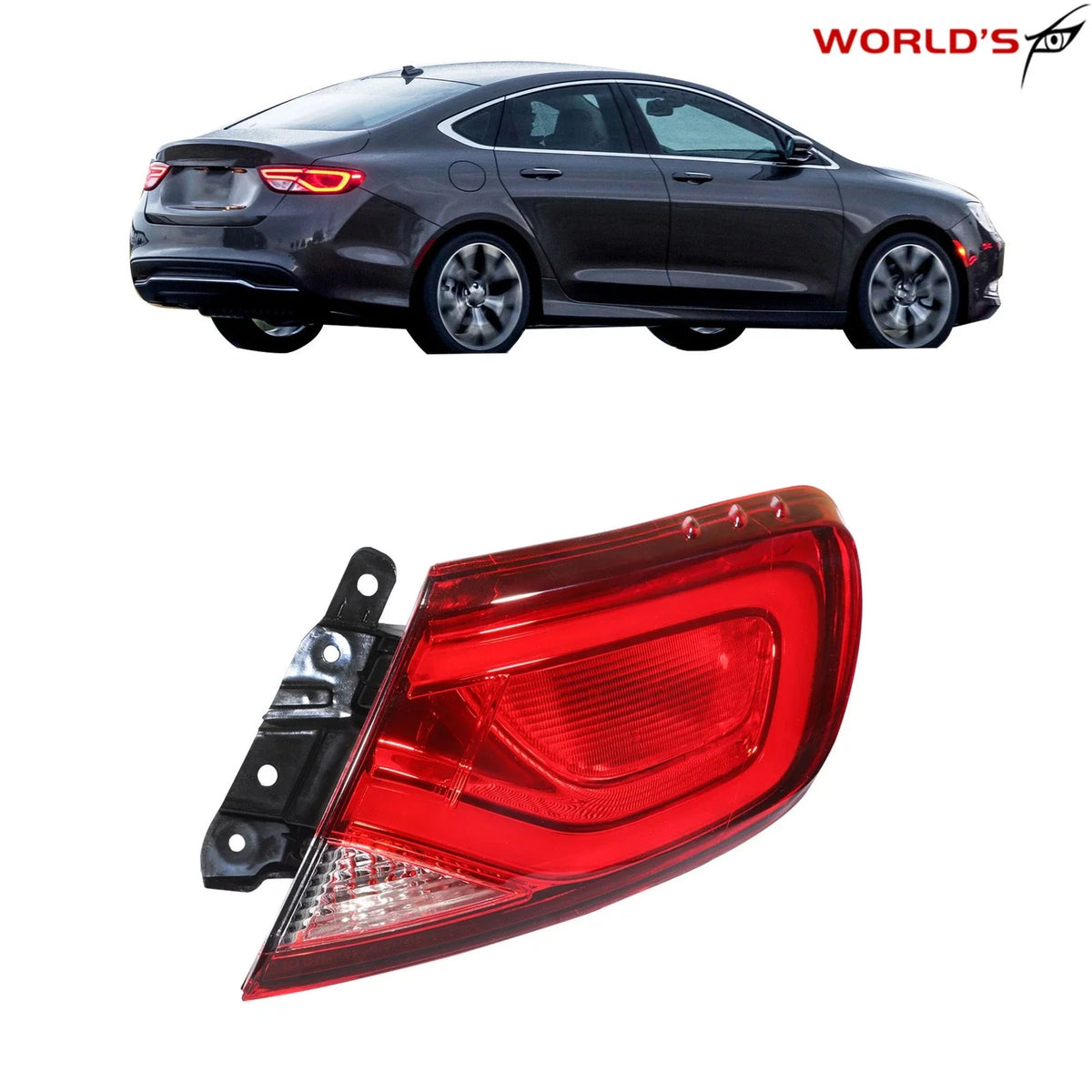 LED Tail Light for Chrysler 200 (2015–2017) Passenger Side Outer