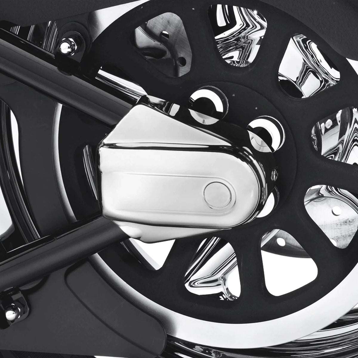 Chrome Rear Axle Covers for Harley Softail Cross Bones (2008–2017)