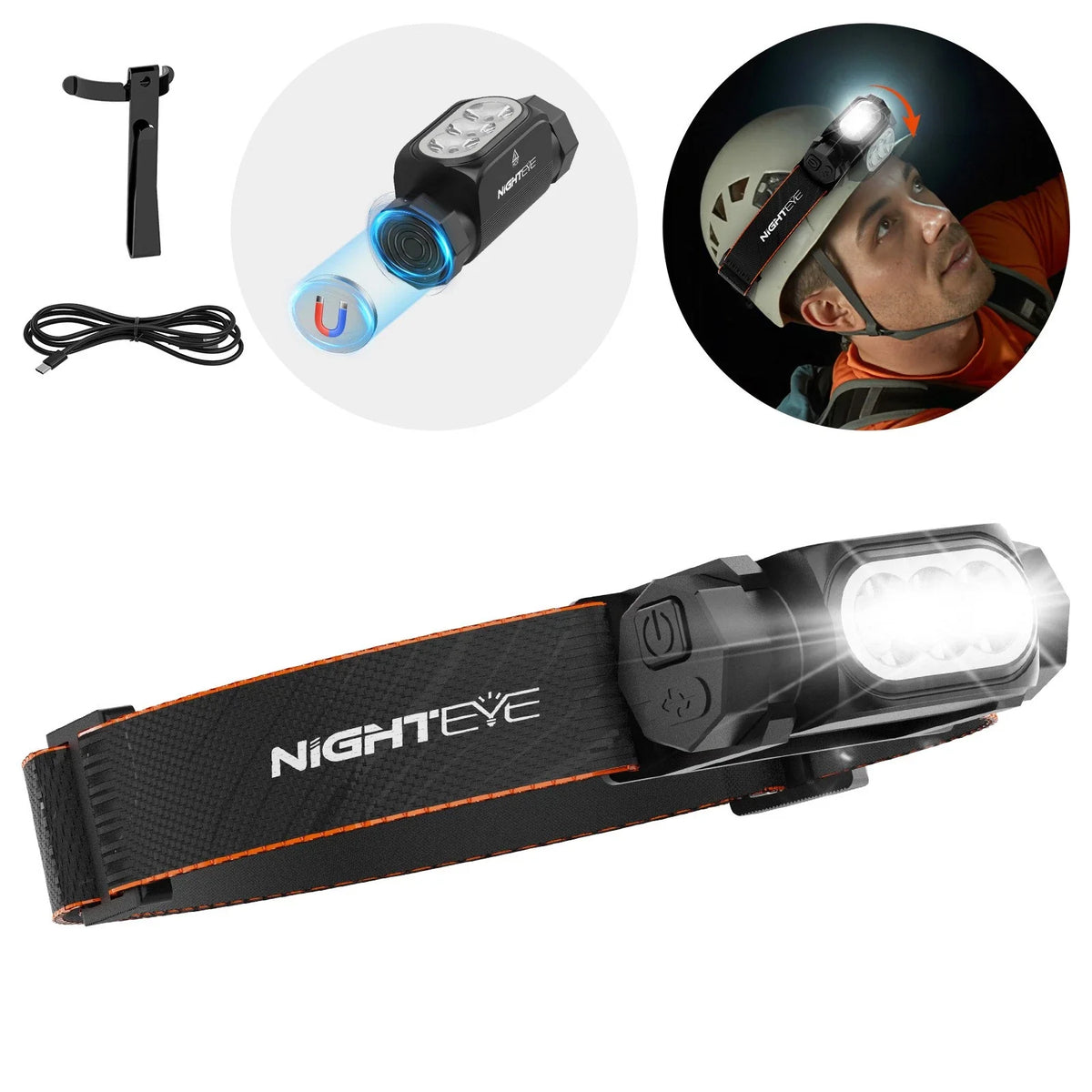 Rechargeable LED Headlight for Camping (2000Lm, Waterproof)