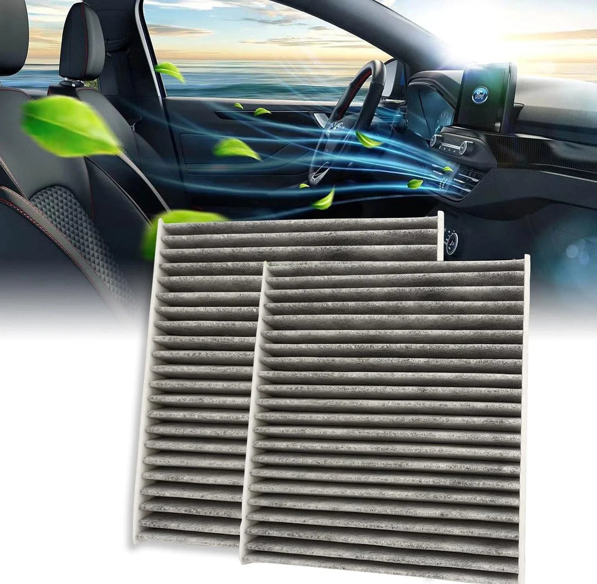 2 Carbon Cabin Air Filters for Lexus RX350L RX450h and Mazda CX-9 2018-2021