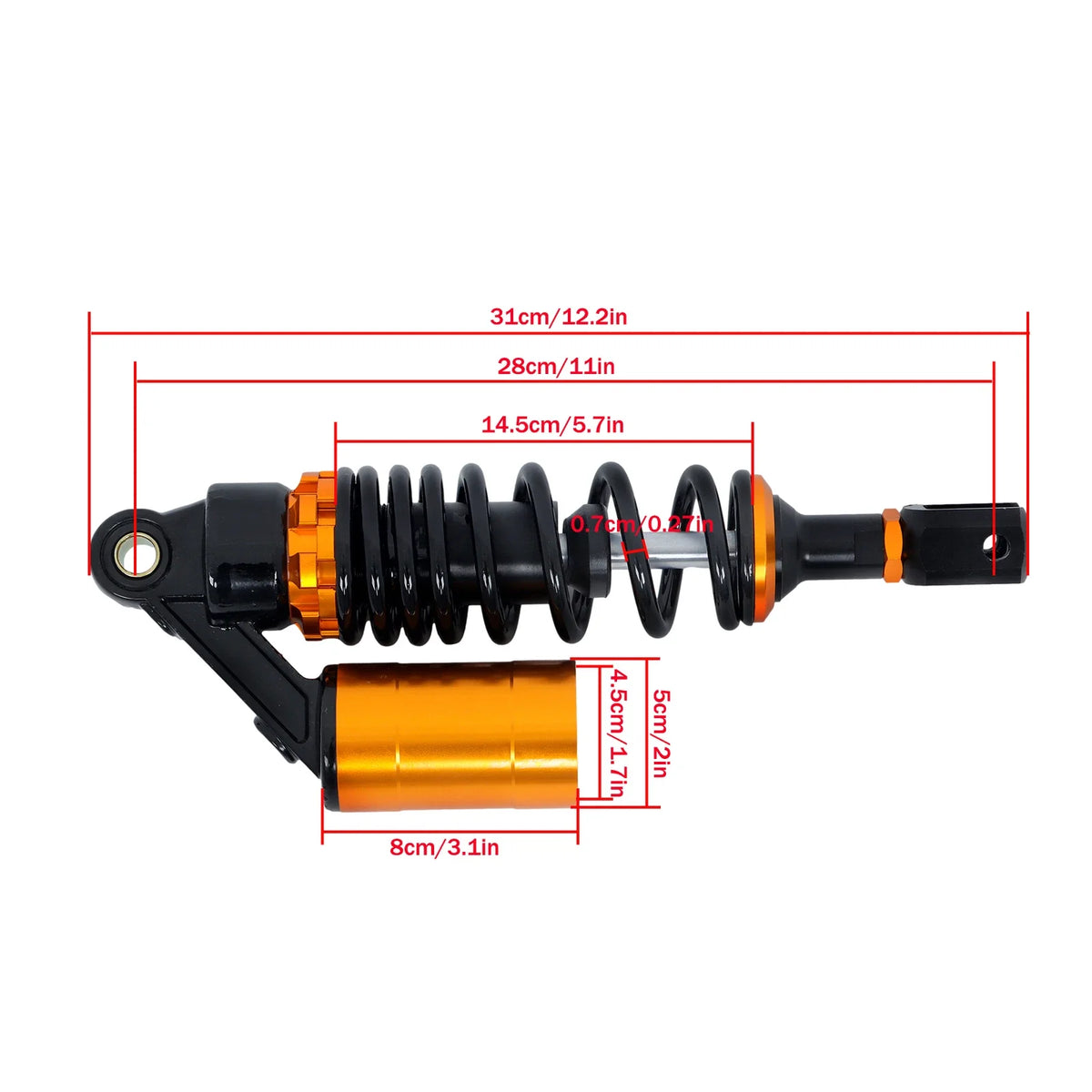 Rear Shock Absorber Clevis for Honda Yamaha Scooter 50cc 70cc (11" 280mm)