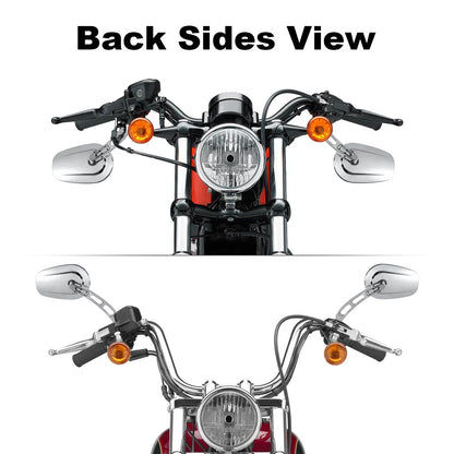 8mm Chrome Rear View Mirrors for Harley Touring Road King Electra Glide